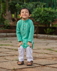 Firozi Bloom Kurta set