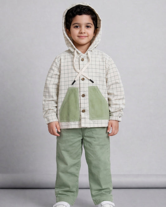 Grid Adventures, Patch & Play Hoodie Shirt for Boys