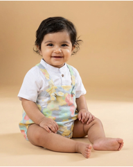 Butterfly Bloom Suspender Romper Set