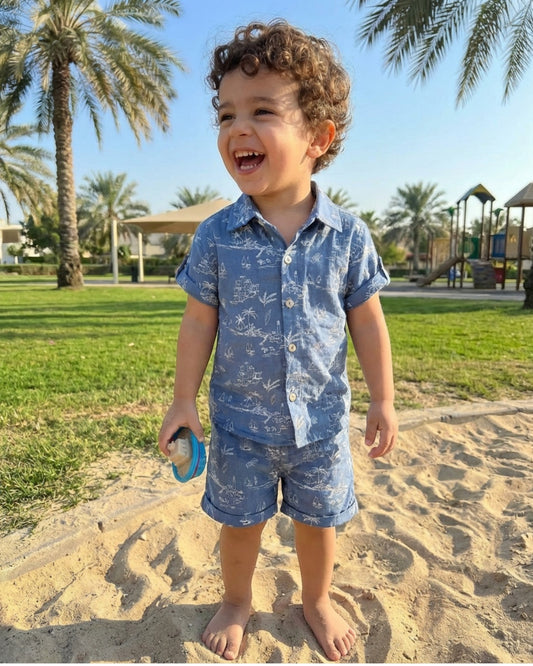 Summer Wanderers Blue Set Boys