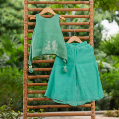 Firozi Bloom Plazzo set