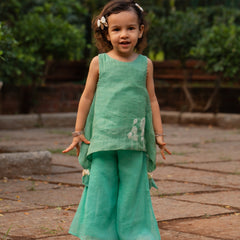 Firozi Bloom Plazzo set