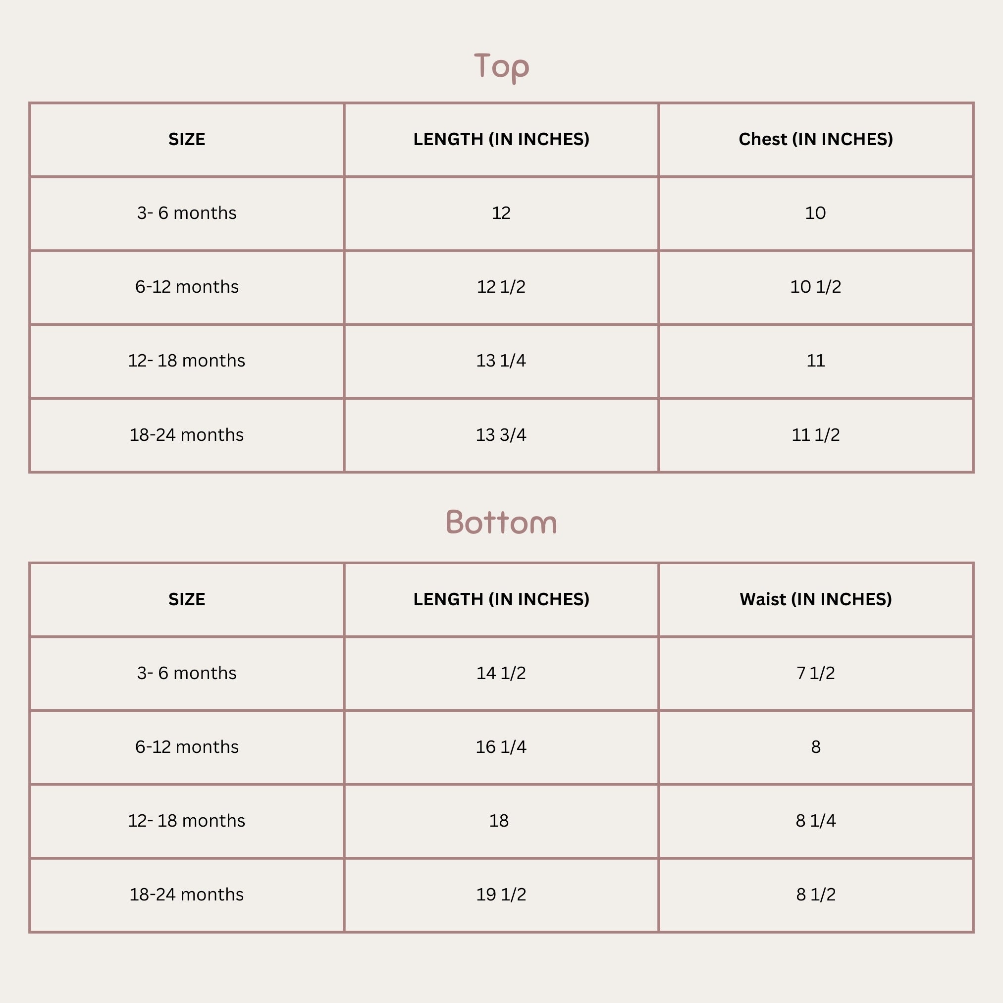 Size Chart for Grid Adventures, Patch & Play Unisex Co-ord Set
