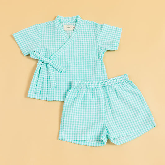 Minty Meadows Kimono Co-ord Set