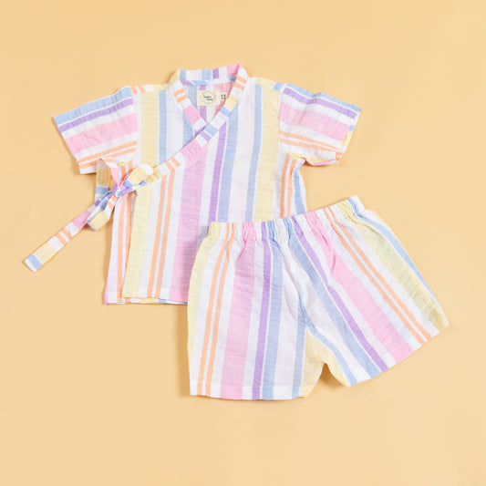 Rainbow Ribbons Kimono co-ord Set