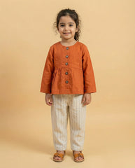 Rust Peplum Set