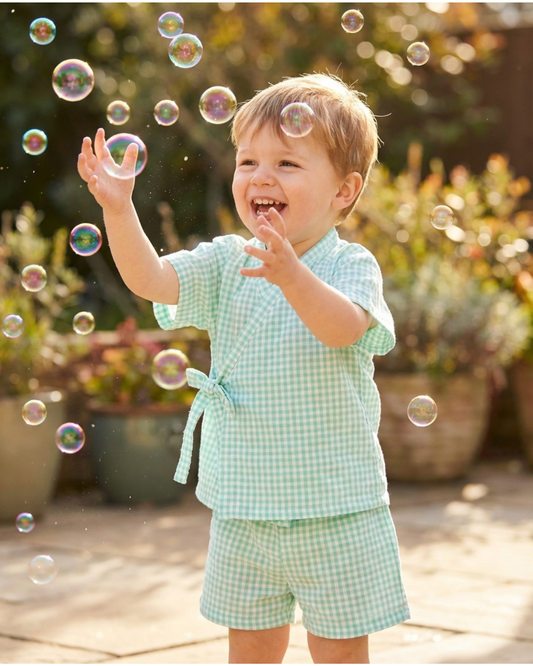 Minty Meadows Kimono Co-ord Set