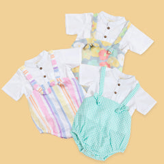 Windy Vibe Bib Romper: Pack of 3